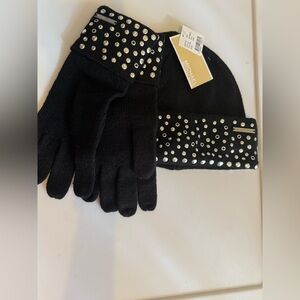 Michael Kors Black Studded Knit Accessory